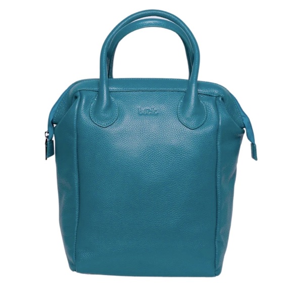 Beck Pack Italian Leather Beck Bag Backpack Tote Turquoise - Picture 6 of 12